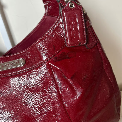 Coach Red Patent Leather 3 Compartment Shoulder Bag H1276-F19708