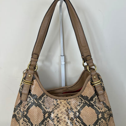 Rare Coach Maggie Snake Print 3 Compartment Shoulder Bag C1271-19629