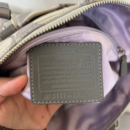 Coach Grey Monogram Turnlock Tote Shoulder Bag C1176-17820