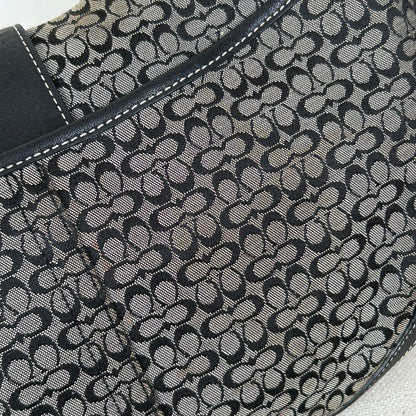 Coach Soho Large Black Signature Monogram Shoulder Bag E06W-6808