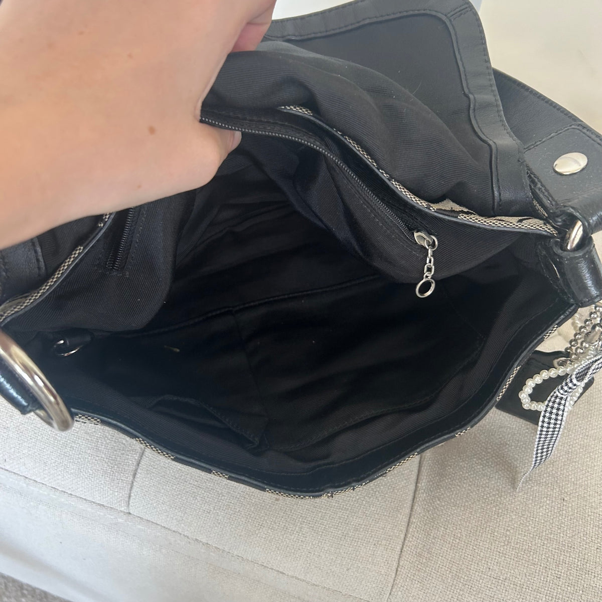 Coach Black Monogram Soho Buckle Shoulder Bag K0867-F13113
