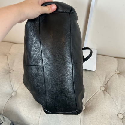 Coach Maggie Black Leather 3 Compartment Shoulder Bag