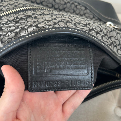 Coach Black Monogram Convertible Shoulder Bag M0793-F10945
