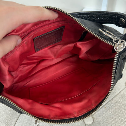 Coach Black Patent Leather Poppy Shoulder Bag M0968-14559