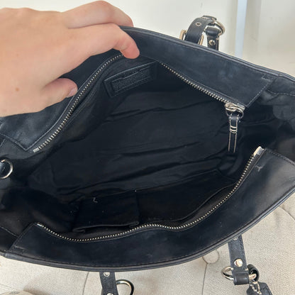Coach Black Leather East-West Shoulder Bag D0882-F12343