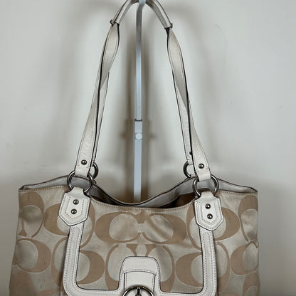 Coach Soho Large Beige Sateen Tote Shoulder Bag M1382-F25294