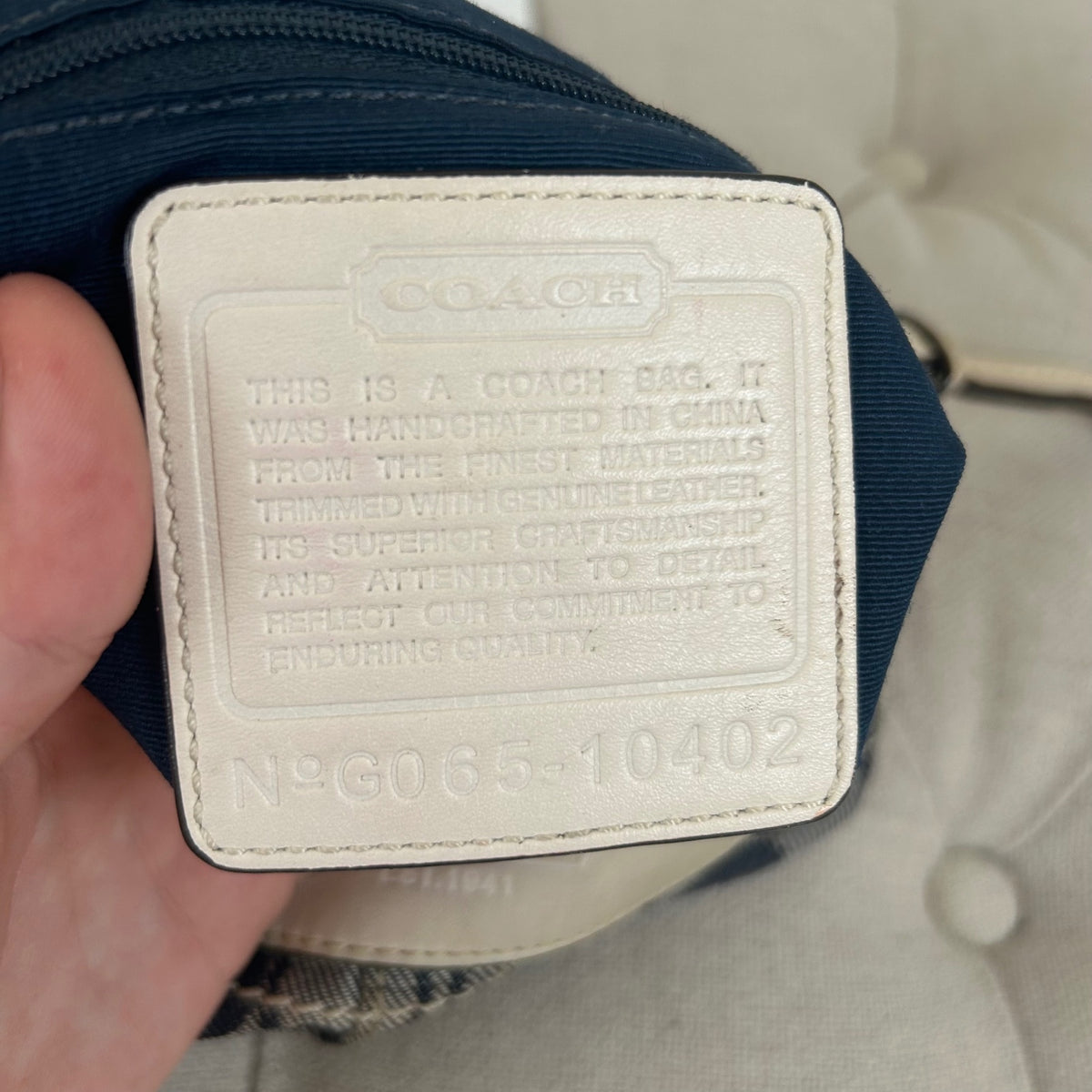 Coach Denim Monogram Convertible Crossbody Shoulder Bag G065-10402