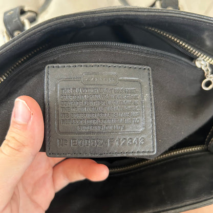 Coach East West Black Leather Shoulder Bag E0882-F12343
