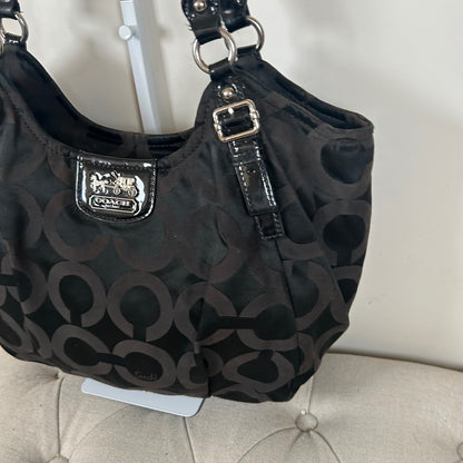 Coach Black Signature Monogram Shoulder Bag J1171-18649