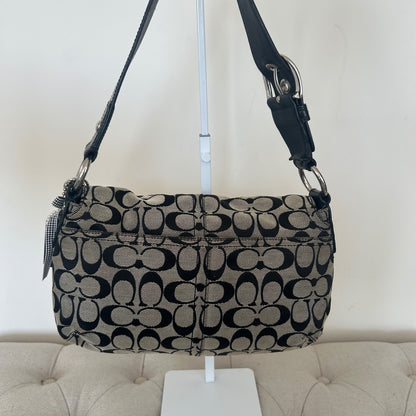 Coach Black Monogram Soho Buckle Shoulder Bag K0867-F13113