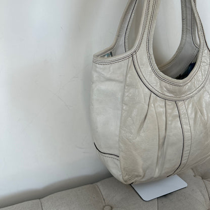 Coach White Leather Ergo Shoulder Bag B0873-12240