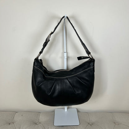 Coach Black Leather Half Moon Shoulder Bag J0917-F13730