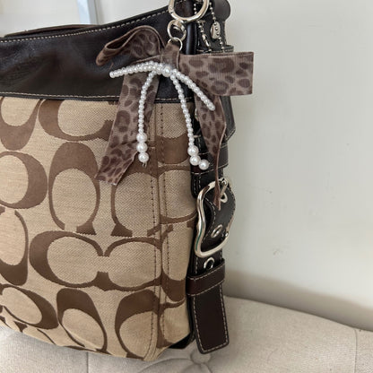 Coach Brown Monogram Large Zoe Shoulder Bag K0932-F12674