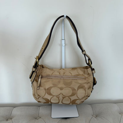 Coach Beige Monogram Convertible Shoulder Bag K1173-F15068