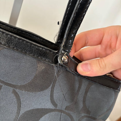 Coach Black Signature Monogram Purple Graffiti Tote Shoulder Bag H1176-F17587