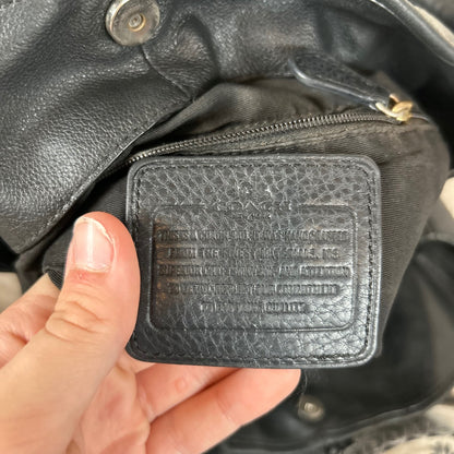 Coach Maggie Black Leather 3 Compartment Shoulder Bag