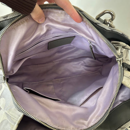 Coach Grey Monogram 3 Compartment Shoulder Bag C1173-17806