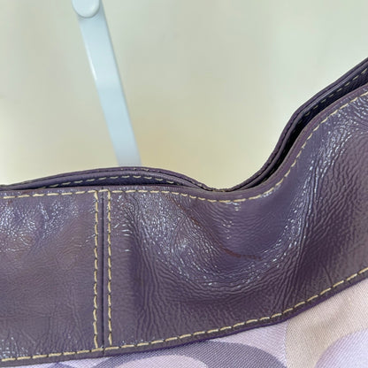 Coach Purple Optic Monogram Zoe Shoulder Bag L0967-F14711