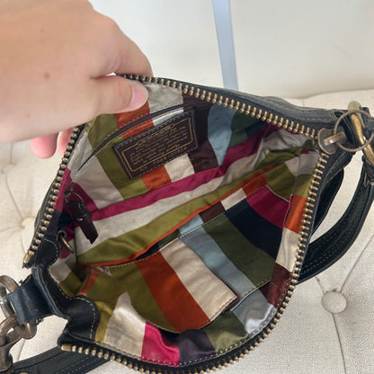 Coach Legacy Black Shoulder Bag Gold Turnlock F063-10326