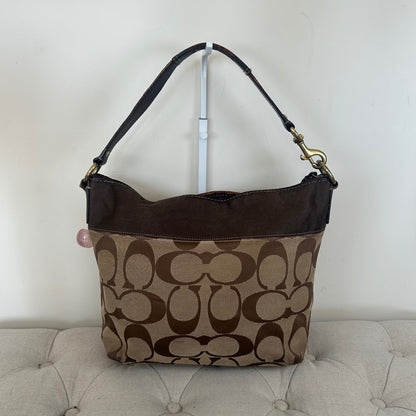 Coach Brown Monogram Hobo Shoulder Bag L0771-11689