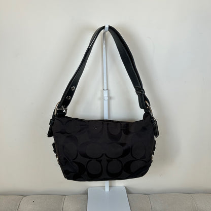 Coach Black Monogram Convertible Shoulder Bag F1194-F15068
