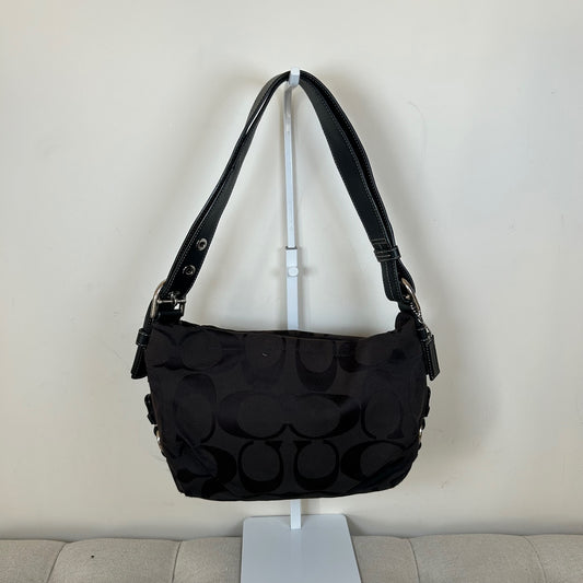 Coach Black Monogram Convertible Shoulder Bag F1194-F15068
