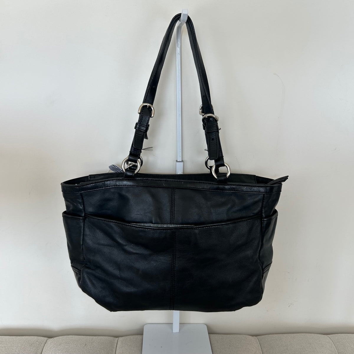 Coach Black Leather East/West Shoulder Tote Bag F1173-F17721