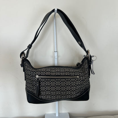Coach Black Monogram Convertible Shoulder Bag M0793-F10945