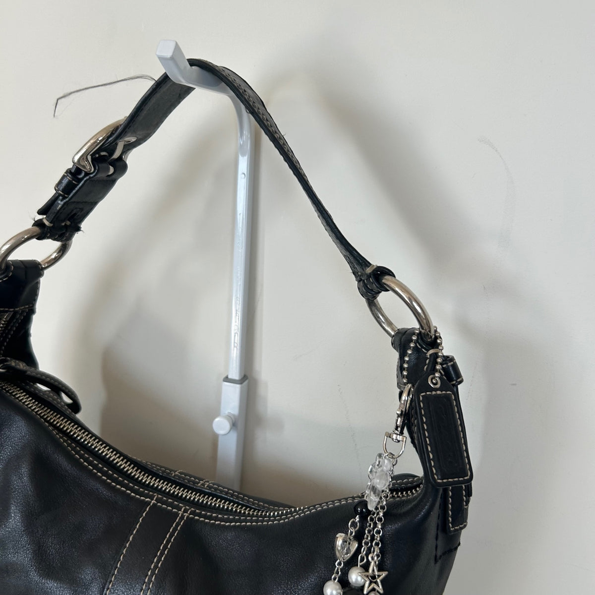 Coach Black Leather Hobo Shoulder Bag G06D-10031