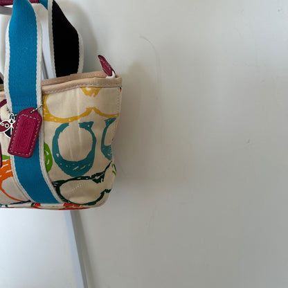 Coach Mini Scribble Multicolor Shoulder Bag Handbag C04U-7064