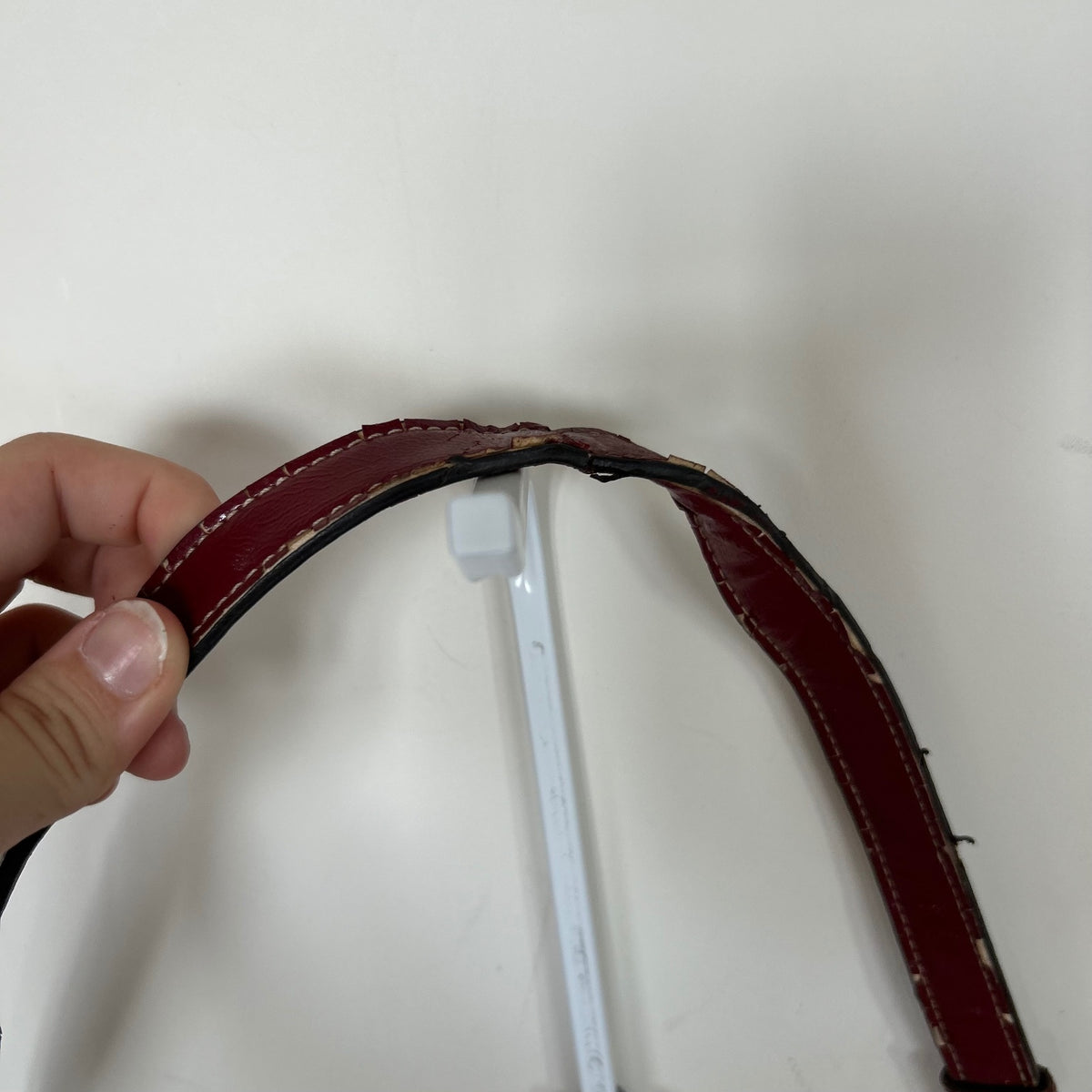 Coach Brown Patent Leather Red Detail One Strap Shoulder Bag H1276-F19823