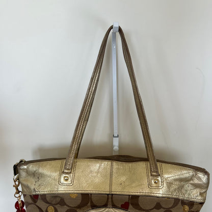 Coach Gold Heart Tote Bag J1194-F18870