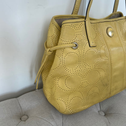 Coach Yellow Monogram Leather 3 Compartment Shoulder Bag A1382-F21938