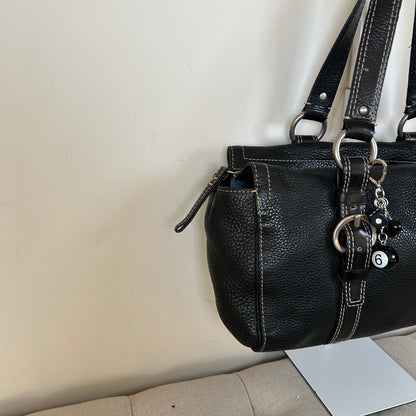 Coach Black Chelsea Pebbled Leather Shoulder Bag D0773-F10887