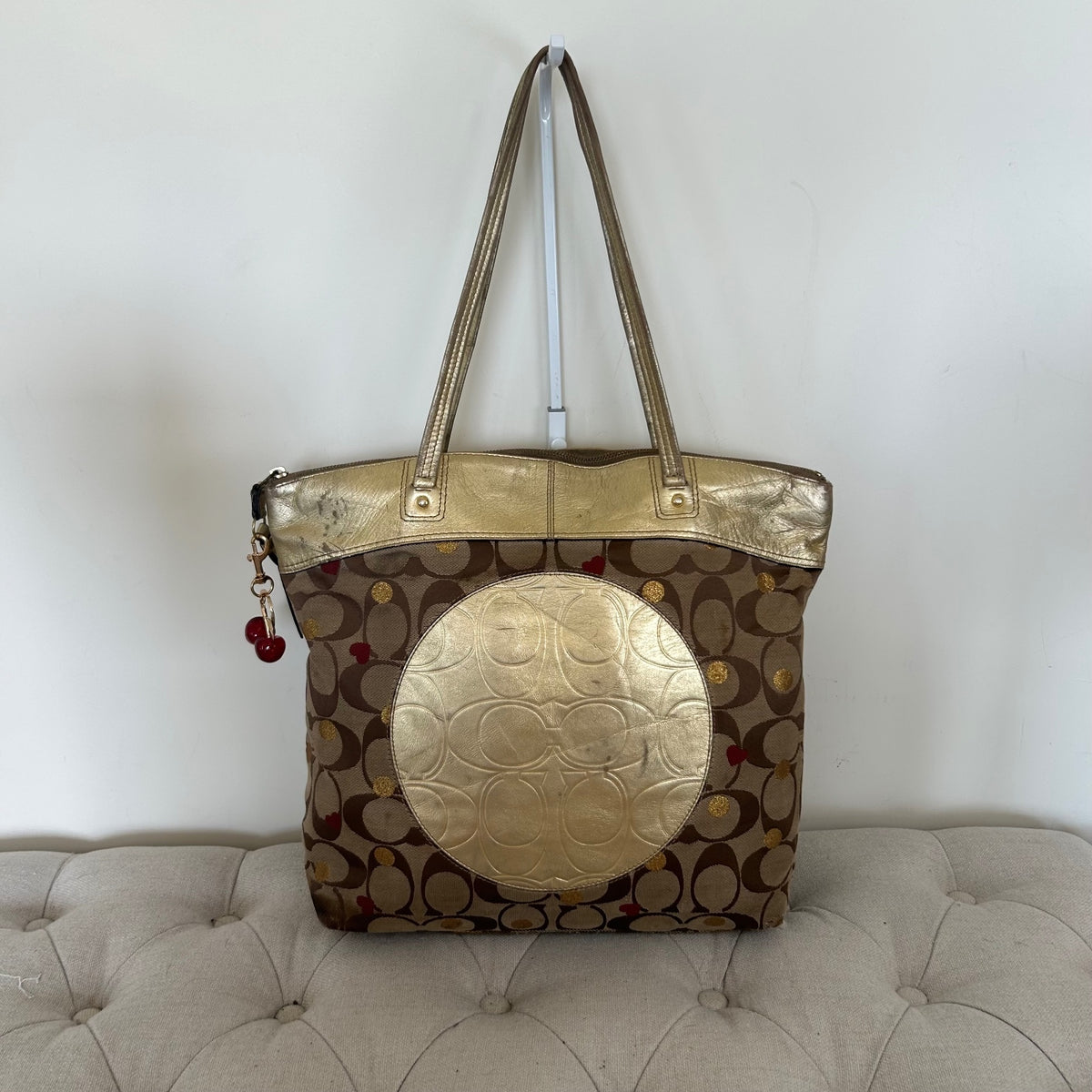 Coach Gold Heart Tote Bag J1194-F18870