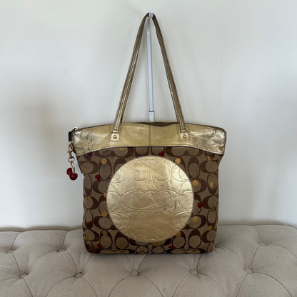 Coach Gold Heart Tote Bag J1194-F18870