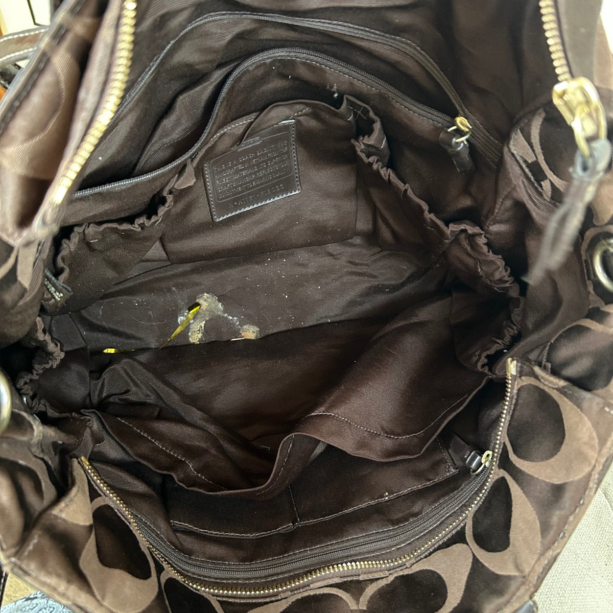 Coach Chocolate Brown Maternity Shoulder Bag H1161-F18033