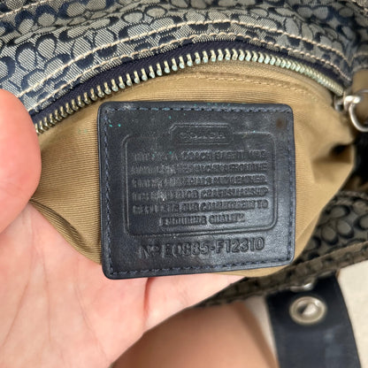 Coach Blue Monogram Tote Soho Shoulder Bag E0885-F12310
