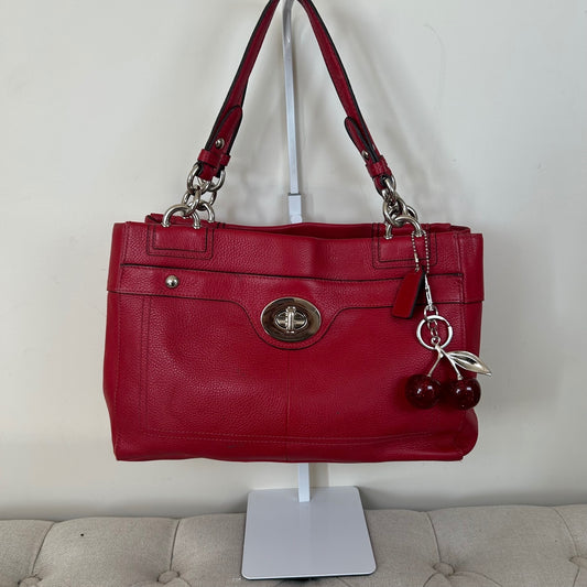 Coach Red Pebbled Leather Penelope Shoulder Bag H1169-F16531