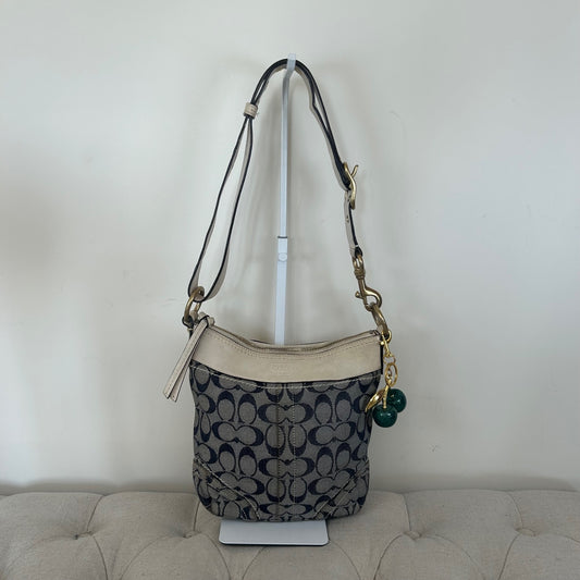 Coach Denim Monogram Convertible Crossbody Shoulder Bag G065-10402