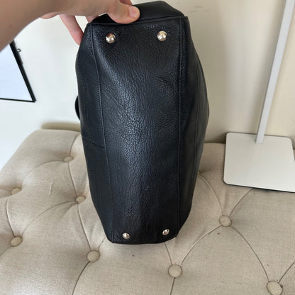 Coach Penelope Black Pebbled Leather Shoulder Bag F1172-F16531