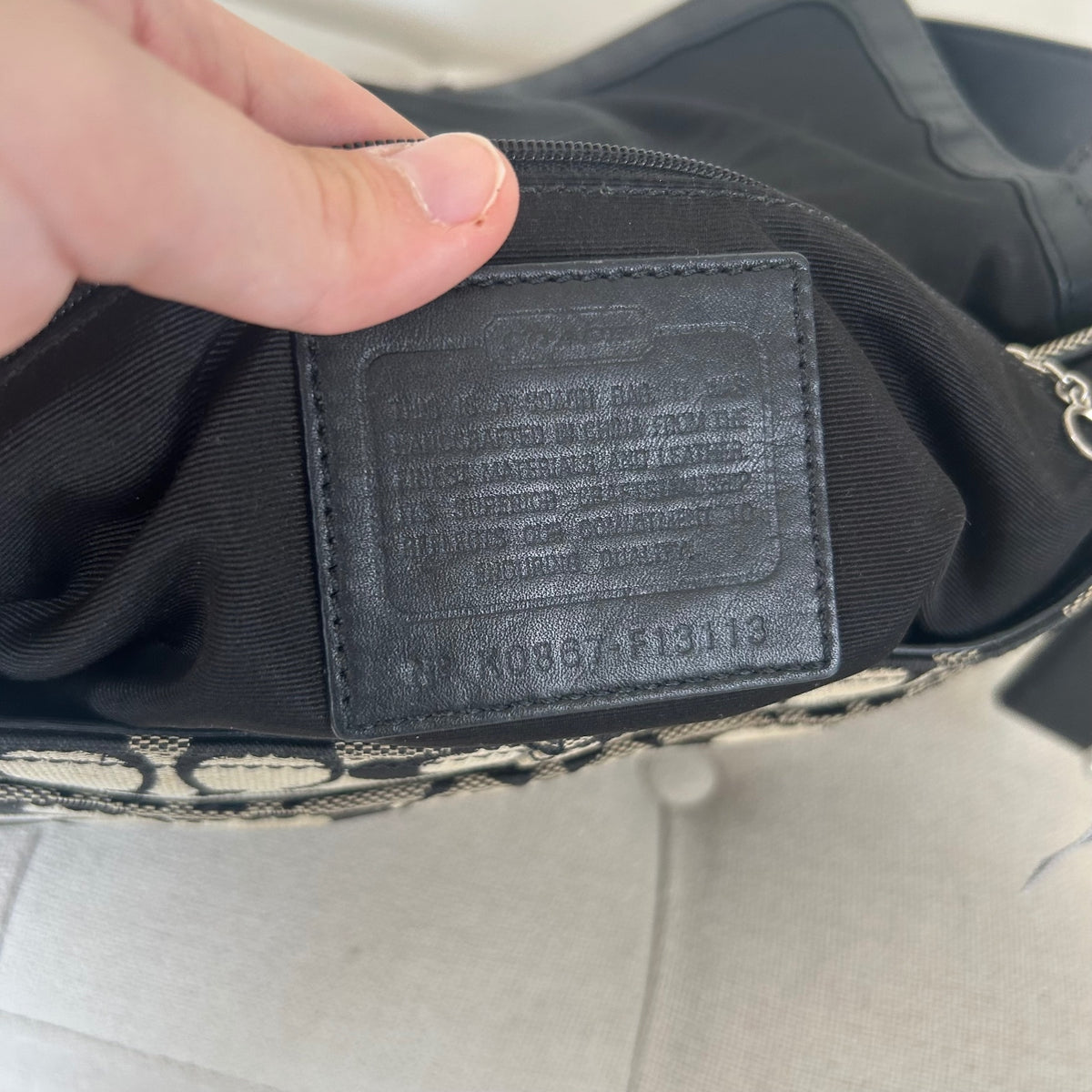Coach Black Monogram Soho Buckle Shoulder Bag K0867-F13113