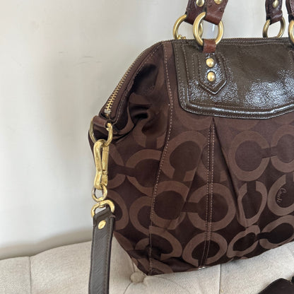 Coach Brown Monogram Ashley Shoulder Bag H0968-14335
