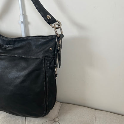Coach Zoe Black Leather Shoulder Bag F1032-F14706