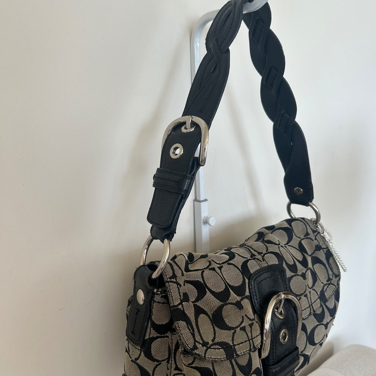 Coach Black Monogram Soho Shoulder Bag F0869-F11862