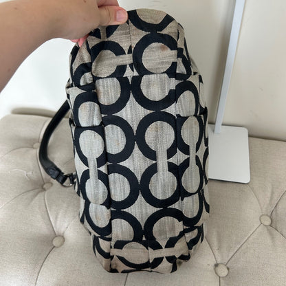 Coach Maggie OP Black & Grey 3 Compartment Shoulder Bag C1120-17020