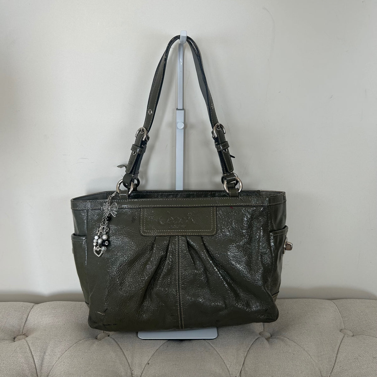 Coach Green Patent East/West Shoulder Bag C0973-F13761
