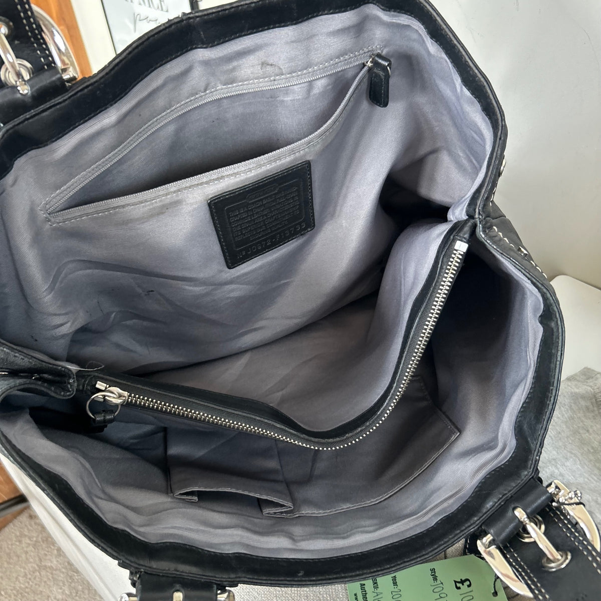 Coach Black Leather Soho Tote Shoulder Bag J0972-F13733
