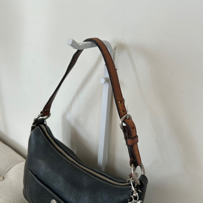 Coach Black Pebbled Leather Medium Mini Shoulder Bag C0782-F16890