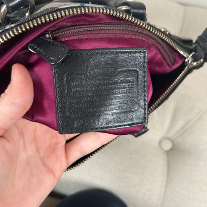 Coach Ashley Mini Op Art Grey Handbag G1176-16601